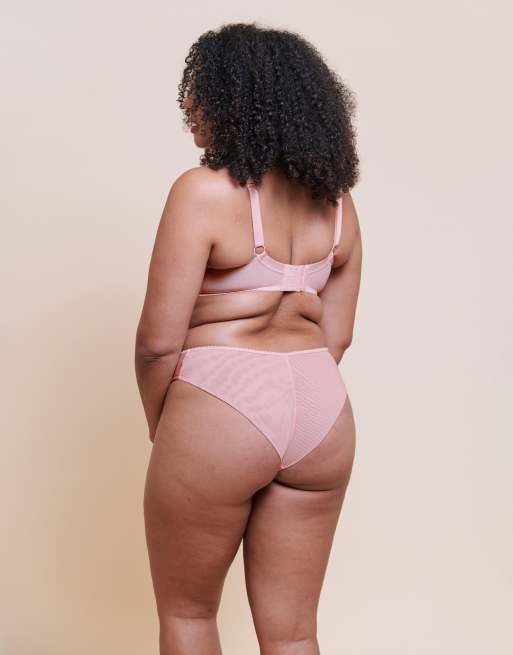Curvy Kate Spellbound brazilian brief in blush floral print, 3 of 4