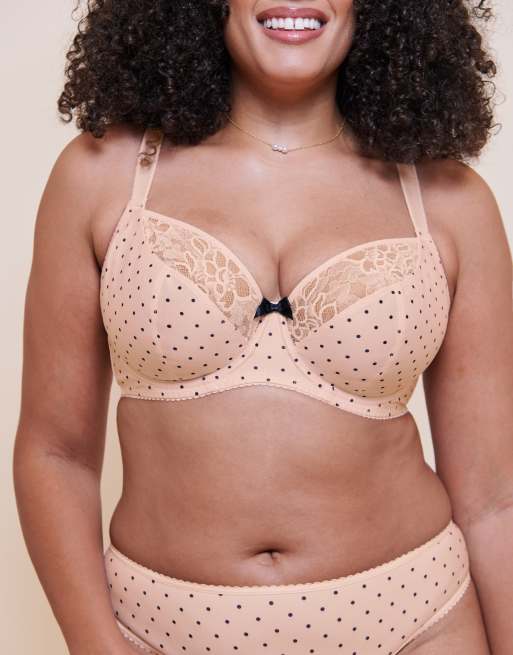 Curvy Kate Spellbound brazilian brief in cream polka dot print, 2 of 4