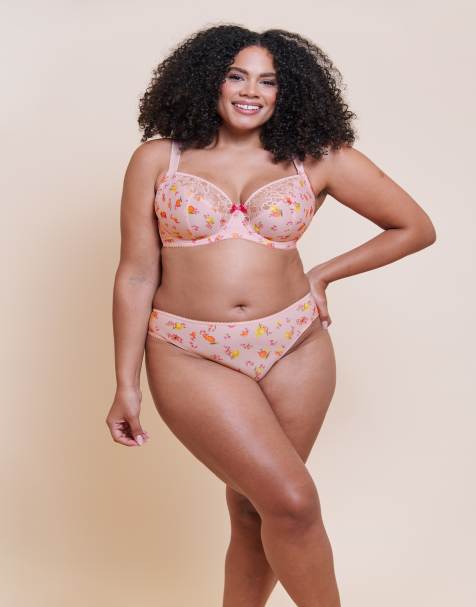 Curvy Kate Spellbound printed balcony bra fuller bust in blush floral print - view 1