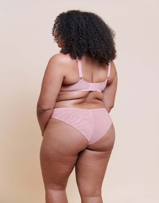 Curvy Kate Spellbound printed balcony bra fuller bust in blush floral print, 2 of 4