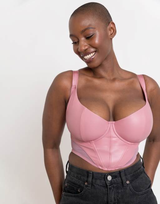 Curvy Kate Storm scooped longline balcony bra in dusky rose