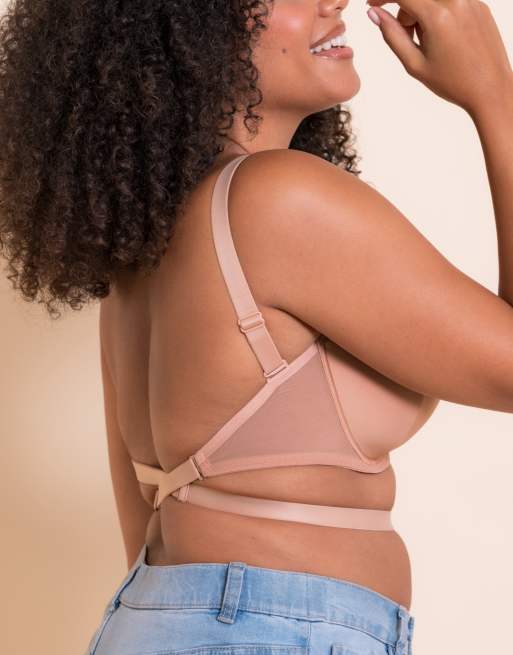 Curvy Kate Superhero multiway padded plunge fuller bust bra in latte , 3 of 4