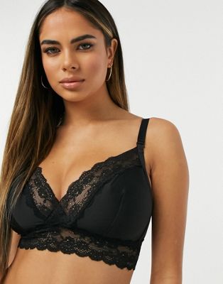 Curvy Kate Twice The Fun reversible non wired lace trim bralette in black and pink - ASOS Price Checker