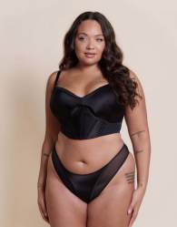 Curvy Kate Unapologetic brazilian brief black fuller bust in black