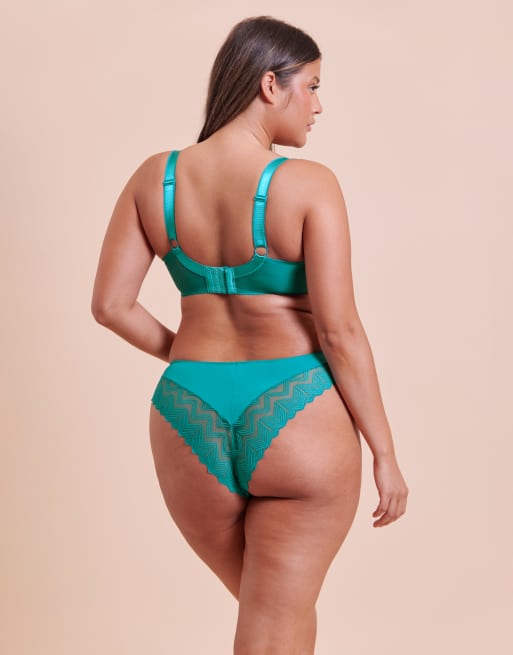 Curvy Kate Wild one balcony bra fuller bust in teal blue, 3 of 4