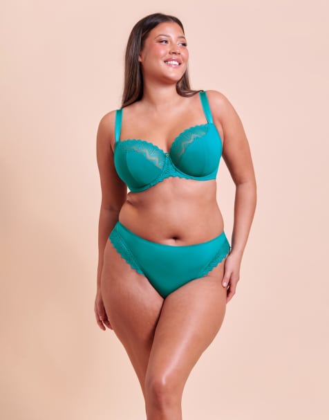 Curvy Kate Wild one brazilian brief in teal blue - view 1