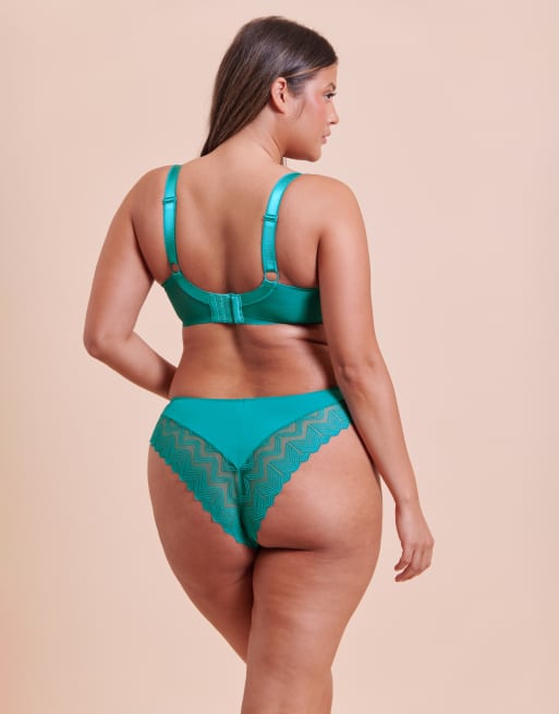 Curvy Kate Wild one brazilian brief in teal blue, 2 of 4