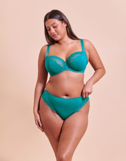 Curvy Kate Wild one brazilian brief in teal blue, 4 of 4