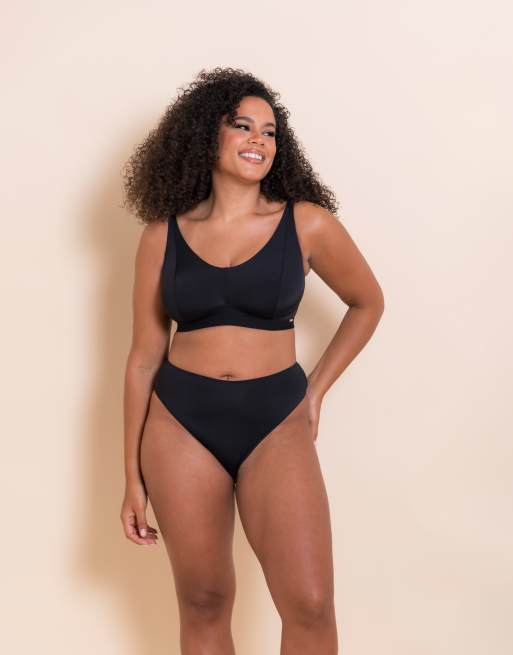Curvy Kate Zen non-wired bralette in black