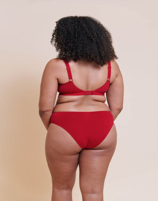 Curvy Kate Zen non-wired bralette red fuller bust in red, 2 of 4