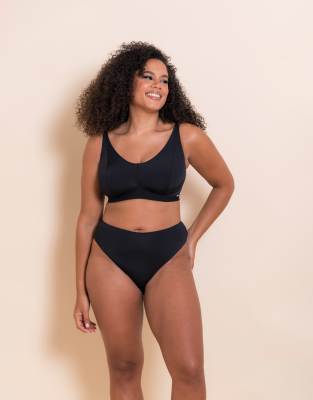 Curvy Kate Zen non-wired fuller bust bralette in black - BLACK