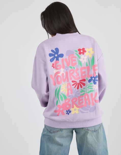 Custard Give yourself a break sweatshirt in purple - view 1