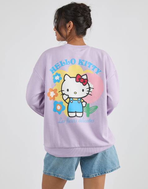 Custard Hello kitty flower sweatshirt in lilac - view 1