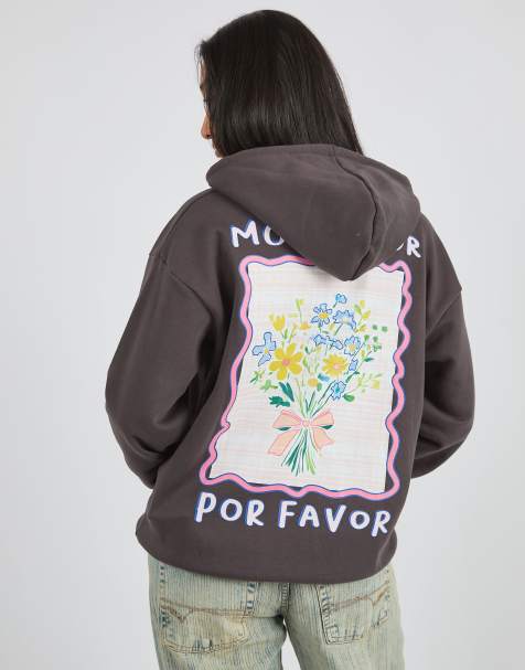 Custard More amor por favour hoodie in grey marl - view 1