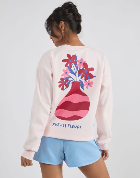 Custard Rue des fleurs sweatshirt in pink - view 1