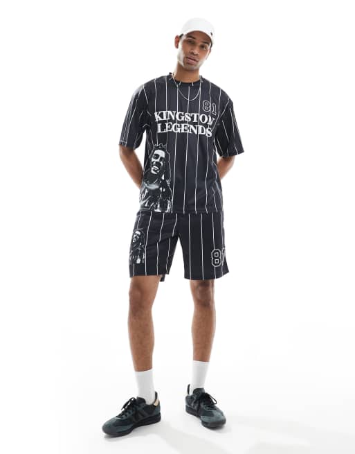 Cut Classic - Kingston - Sort oversized sports-T-shirt med hvidt print, 3 af 4