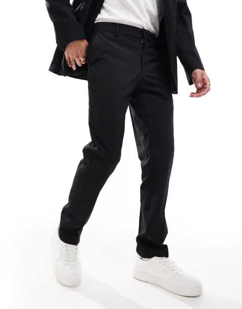 ASOS DESIGN slim suit trousers in black