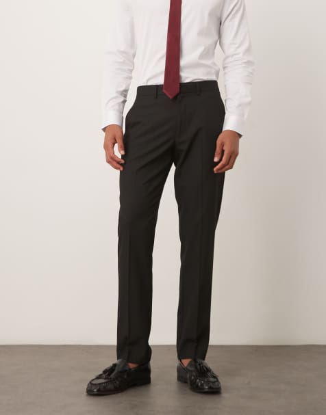ASOS DESIGN slim suit trousers in black