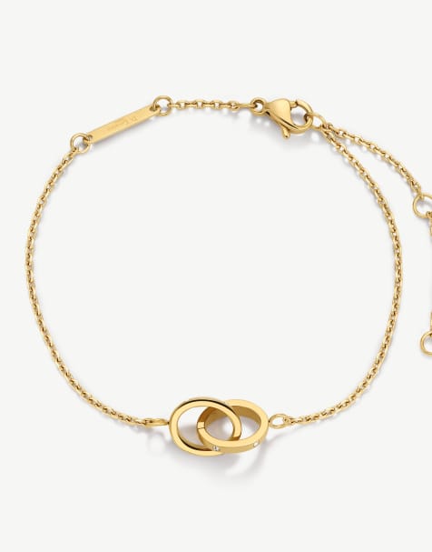 D. Louise Cz linked bracelet in gold - view 1