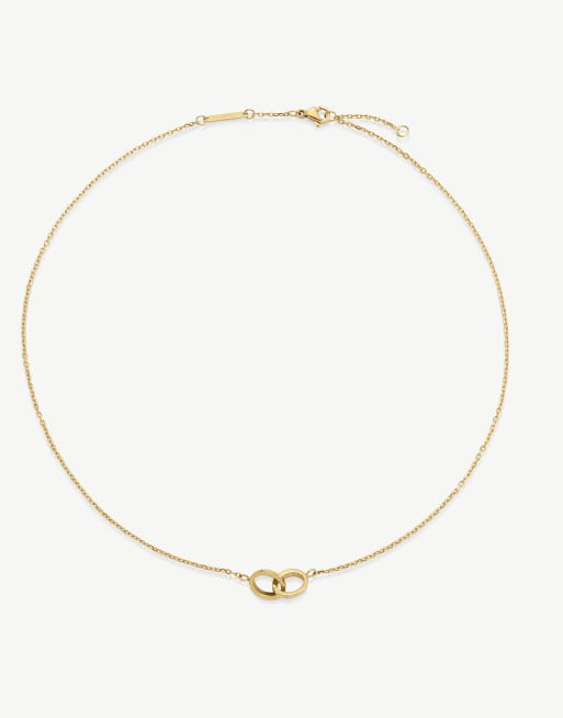 D. LOUISE Cz linked waterproof necklace in gold 