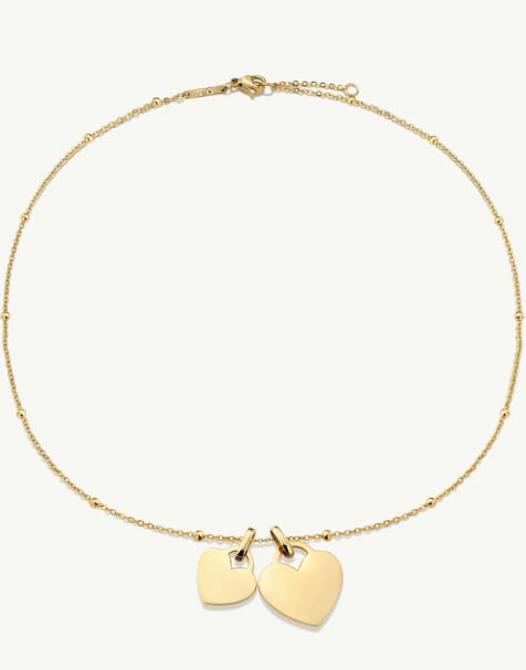 D. LOUISE Engravable heart pendant in gold - view 1