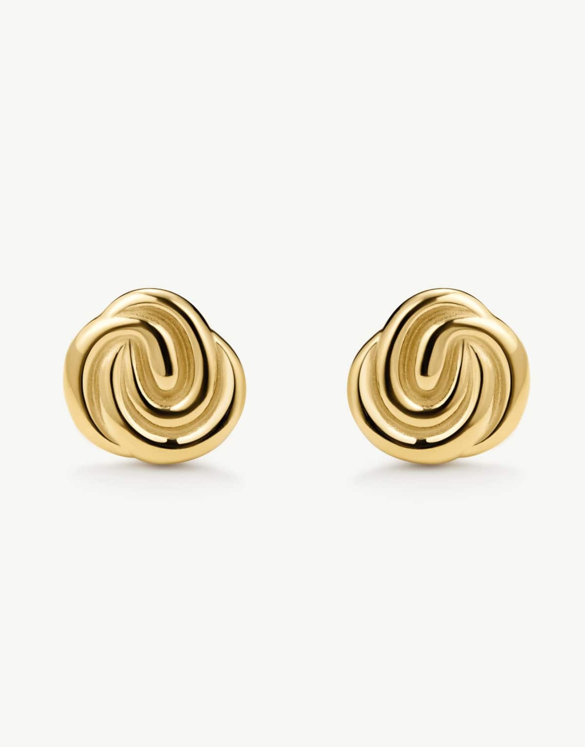D. LOUISE Knot statement studs in gold