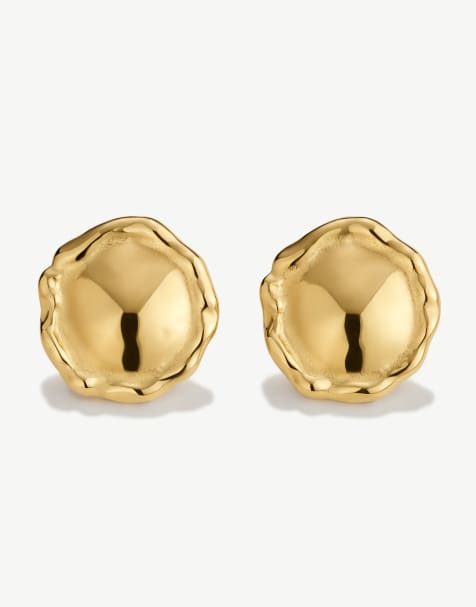D. Louise Molten  dome  earrings in gold - view 1