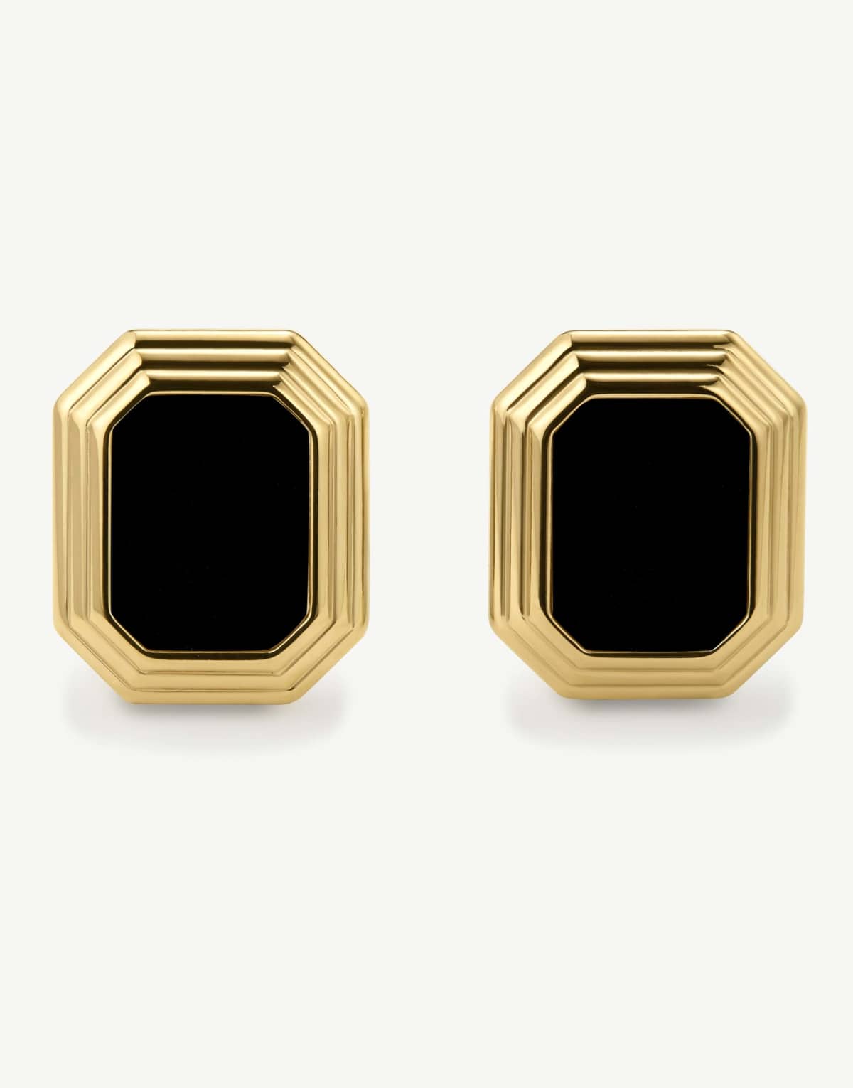 D. LOUISE Statement deco studs in gold
