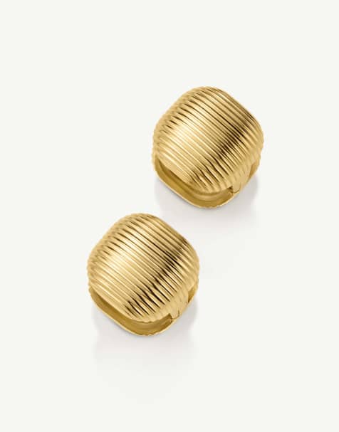 D. LOUISE Statement squares in gold - view 1