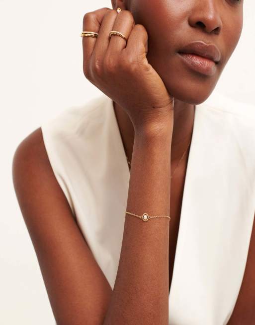 D. LOUISE Vintage pearl bracelet in gold, 3 of 3