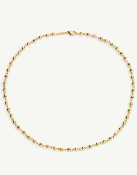 D. LOUISE Waterproof bauble chain necklace – tarnish-free in gold - view 1