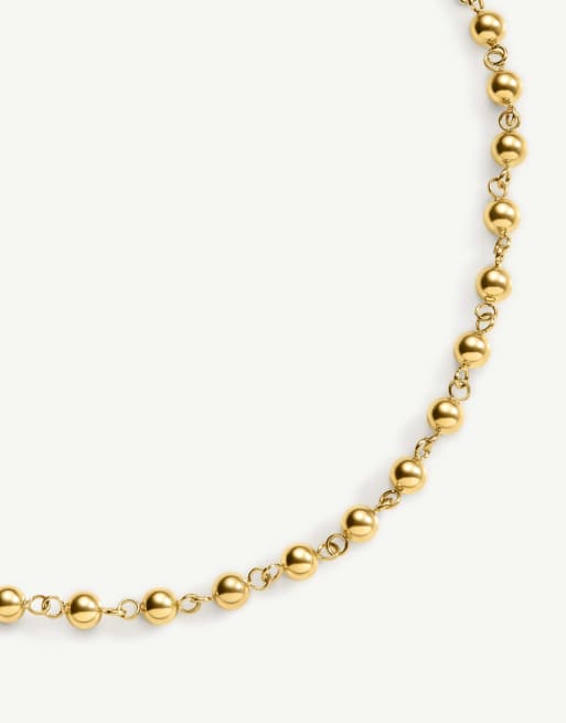 D. LOUISE Waterproof bauble chain necklace – tarnish-free in gold, 2 of 3