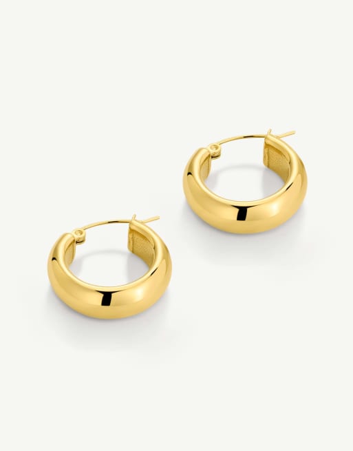 D. LOUISE Waterproof bold hoop earrings – tarnish-free in gold, 2 of 4