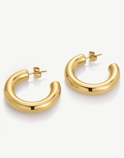 D. LOUISE Waterproof bold lucky hoops – tarnish-free in gold, 2 of 4