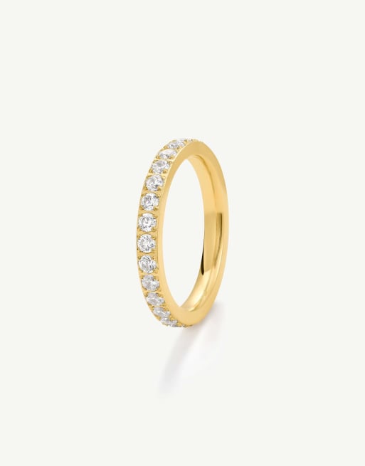 D. LOUISE Waterproof bridal eternity band ring – tarnish-free in gold, 2 of 4