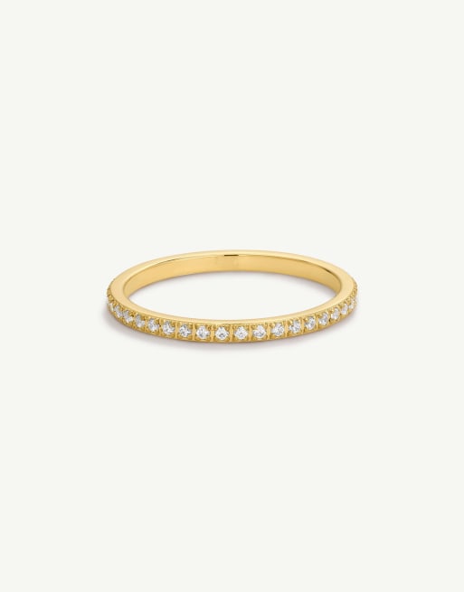 D. LOUISE Waterproof bridal fine eternity band ring – tarnish-free in gold, 3 of 3