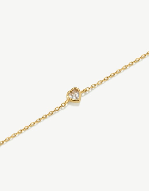 D. LOUISE Waterproof bridal heart stone bracelet – tarnish-free in gold, 2 of 4