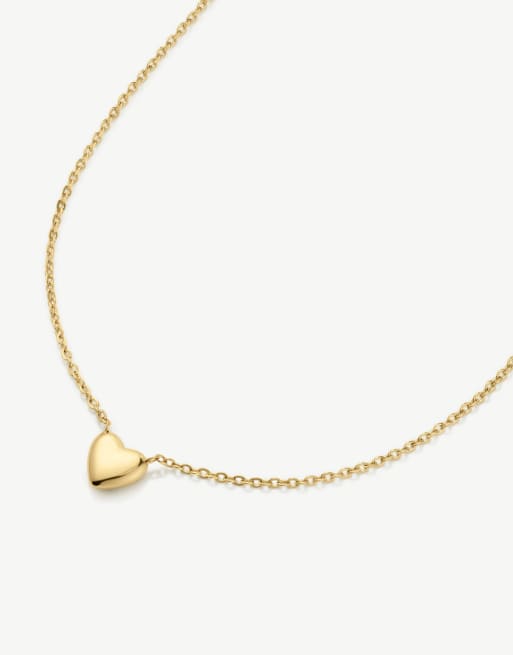 D. LOUISE Waterproof bridal mini heart necklace – tarnish-free in gold, 3 of 4