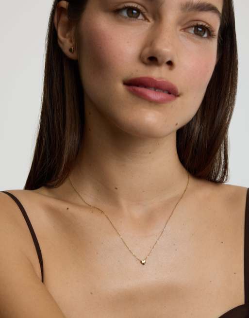D. LOUISE Waterproof bridal mini heart necklace – tarnish-free in gold, 4 of 4