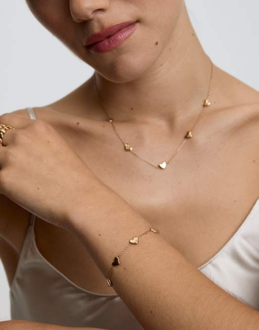 D. LOUISE Waterproof bubble heart multi bracelet – tarnish-free in gold, 5 of 5