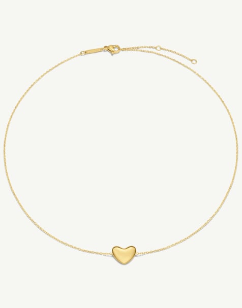 D. LOUISE Waterproof bubble heart single necklace – tarnish-free in gold - view 1