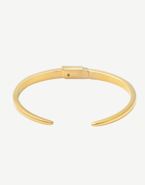 D. LOUISE Waterproof classic claw bangle – tarnish-free in gold - view 1