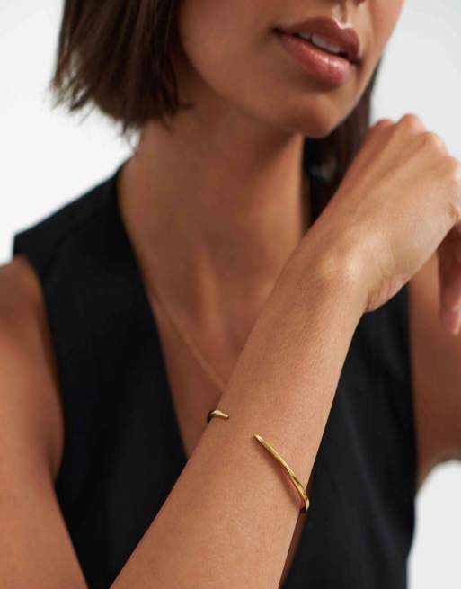 D. LOUISE Waterproof classic claw bangle – tarnish-free in gold, 2 of 4
