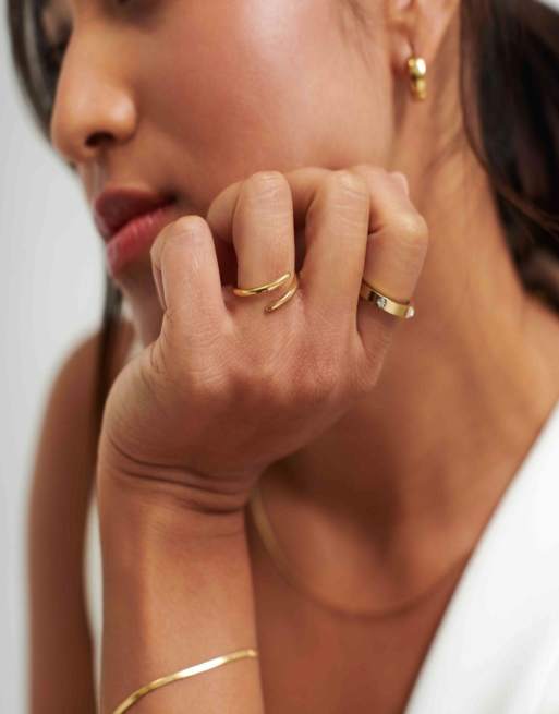 D. LOUISE Waterproof classic claw ring – tarnish-free in gold, 4 of 4
