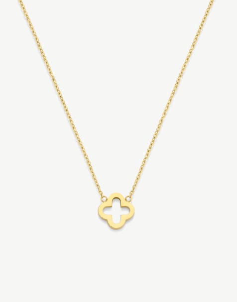 D. Louise waterproof Classic clover pendant in gold - view 1