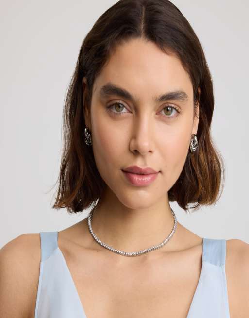 D. LOUISE Waterproof classic knot earrings – tarnish-free in silver, 4 of 5