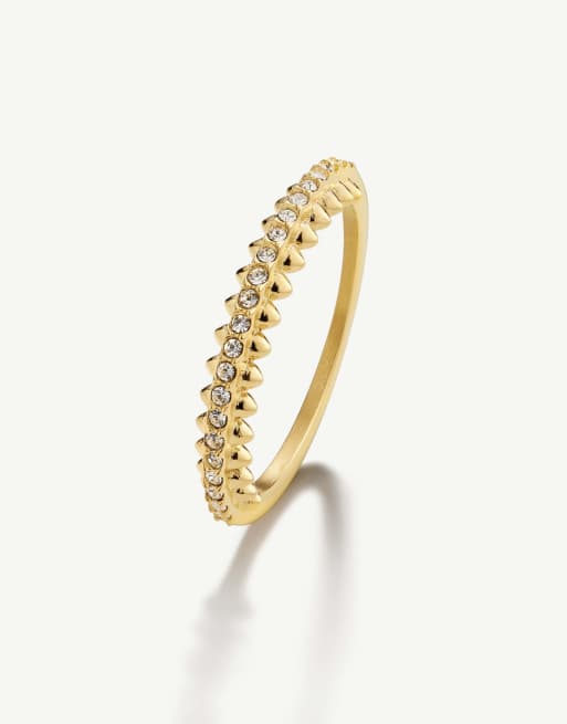 D. LOUISE Waterproof crested ring – tarnish-free in gold, 2 of 4