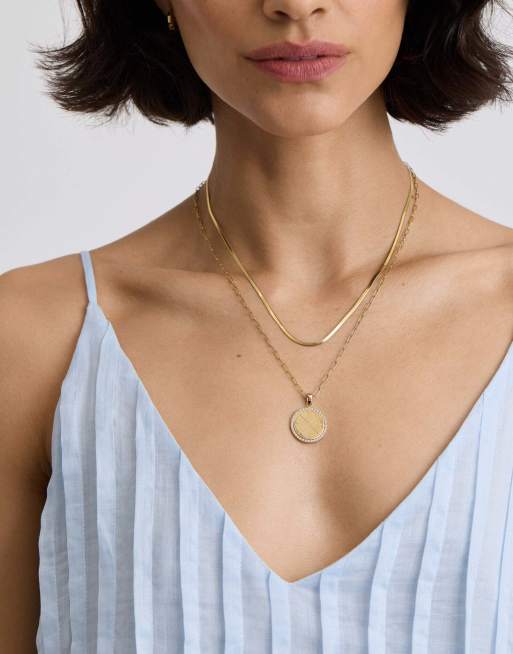 D. LOUISE Waterproof engravable compass pendant necklace – tarnish-free in gold, 4 of 4