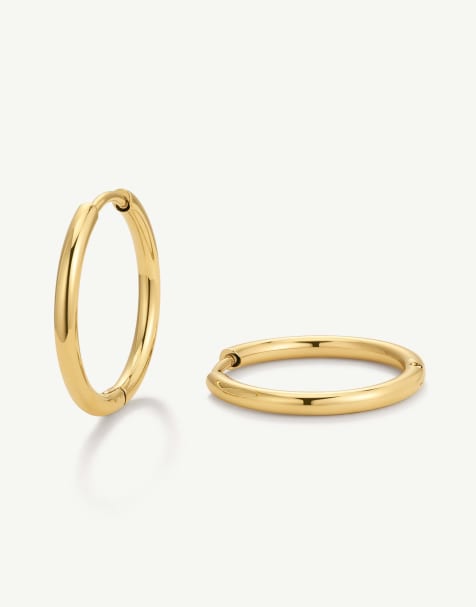 D. LOUISE Waterproof essential earrings small – tarnish-free in gold - view 1