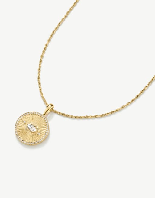 D. LOUISE Waterproof evil eye talisman necklace – tarnish-free in gold, 3 of 3